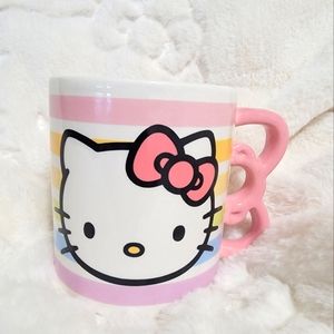 Hello Kitty pastel stripes mug